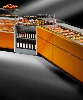 Réalisation Stockresto Bois Maroc - Meuble - Exposition - Etagère - Vitrine - 2-Présentoirs réfrigérés commerciaux