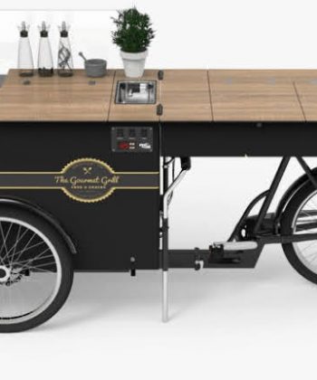 Réalisation Stockresto Caravan Maroc - Café - Snack - Crêpière - Street Food - 1-Réalisation Chariot de vélo de nourriture de rue