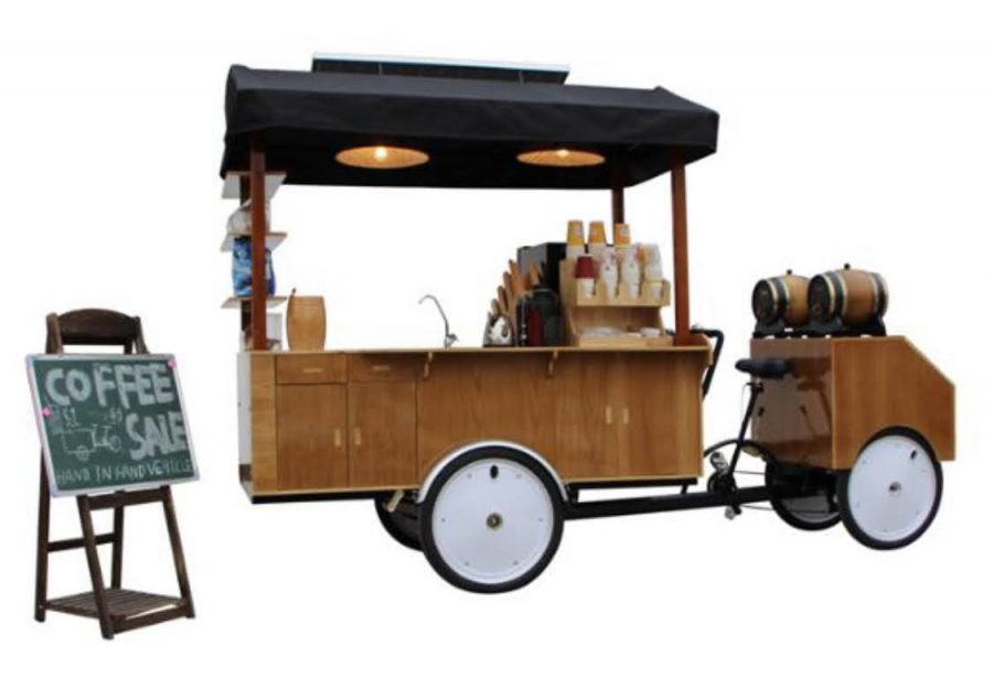 Réalisation Stockresto Caravan Maroc - Café - Snack - Crêpière - Street Food - 20-Réalisation Tricycle à trois roues pour vente de nourriture