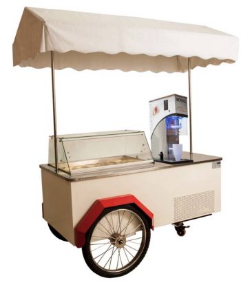 Réalisation Stockresto Caravan Maroc - Café - Snack - Crêpière - Street Food - 36-Chariot mobile mini-kiosque pour café et boissons froides