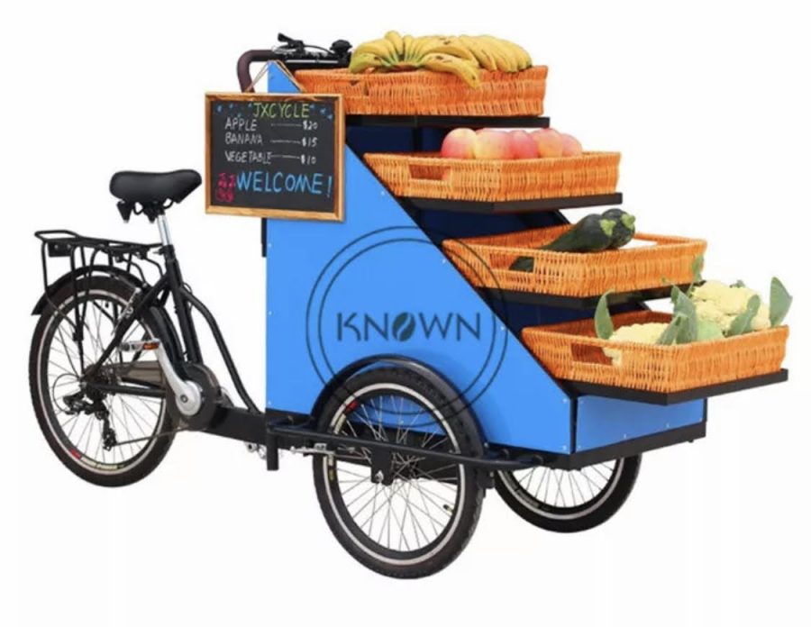 Réalisation Stockresto Caravan Maroc - Café - Snack - Crêpière - Street Food - 47-Réalisation Du Chariot de vélo électrique mobile à 3 roues